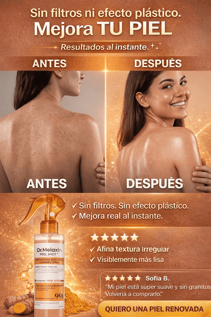 Dr. Melaxin Peel Shot™ Exfoliante Corporal Kojic + Turmeric - MERKATODOSV