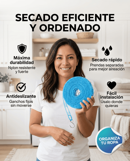 DryFlex™ — Cuerda Antideslizante para Secado Organizado - MERKATODOSV