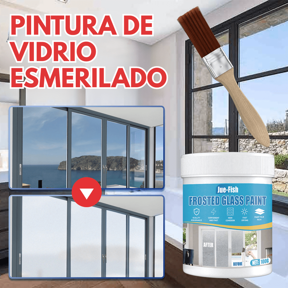 FrostShield™ Pintura esmerilada para vidrio con privacidad instantánea - MERKATODOSV