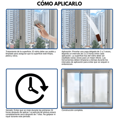 FrostShield™ Pintura esmerilada para vidrio con privacidad instantánea - MERKATODOSV
