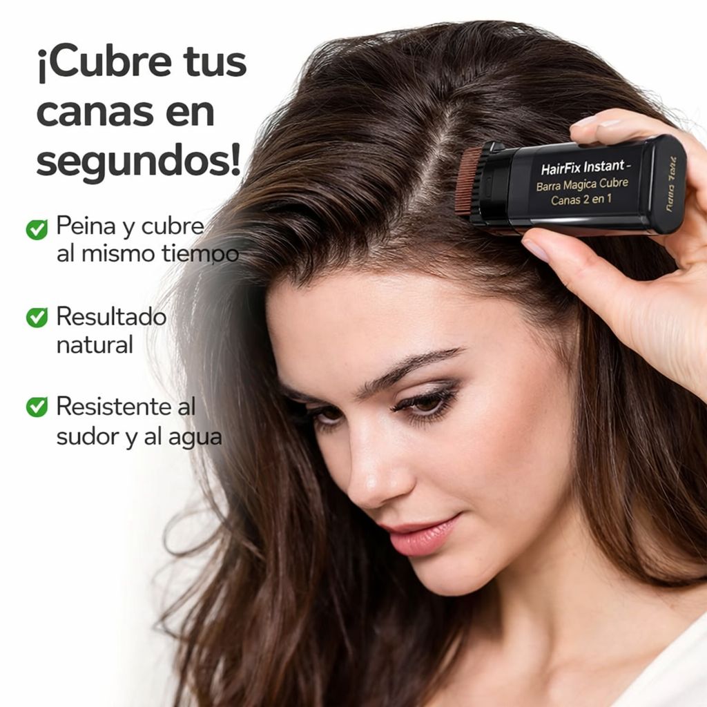 HairFix Instant™ – Barra Mágica Cubre Canas 2 en 1 - MERKATODOSV