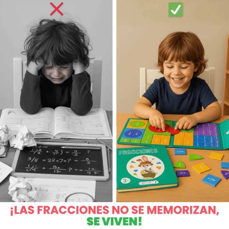 Libro Montessori Didáctico Magnético de Fracciones - MERKATODOSV