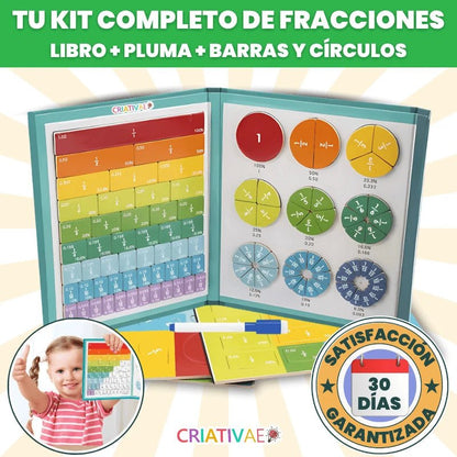 Libro Montessori Didáctico Magnético de Fracciones - MERKATODOSV