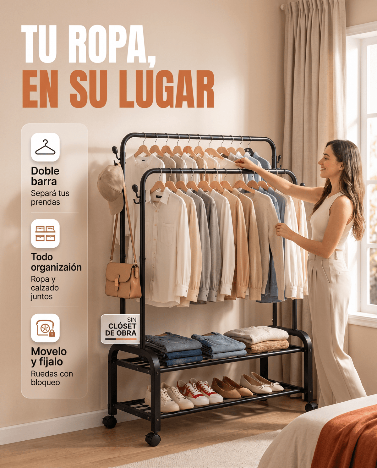 Rincón en Orden™ — Estante Perchero para Ropa - MERKATODOSV