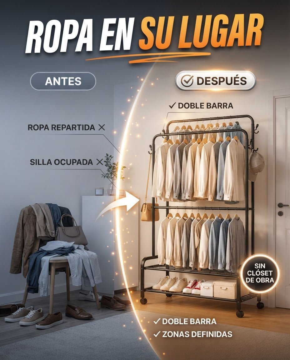 Rincón en Orden™ — Estante Perchero para Ropa - MERKATODOSV