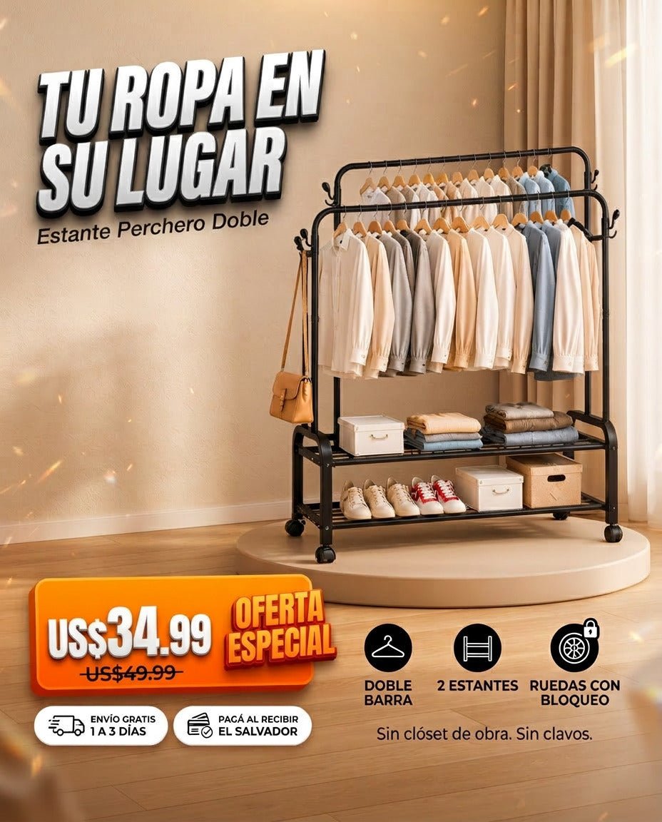Rincón en Orden™ — Estante Perchero para Ropa - MERKATODOSV