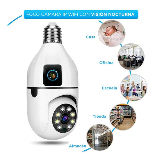 SecureLight 360™ – Cámara Foco Inteligente Doble Lente👀 - MERKATODOSV